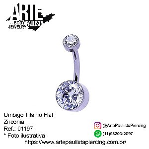 Banana (Umbigo) Titânio ASTM-F136  Flat Modelo 08